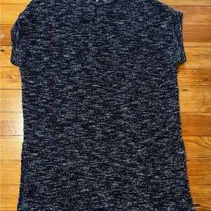 Chic Black and White Textured Top